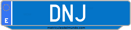 Matrícula de taxi DNJ