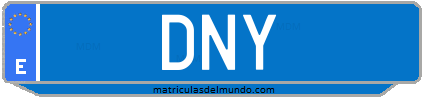 Matrícula de taxi DNY