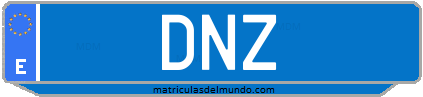 Matrícula de taxi DNZ