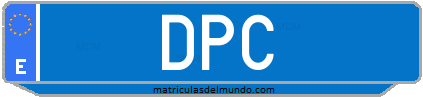 Matrícula de taxi DPC