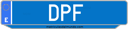 Matrícula de taxi DPF