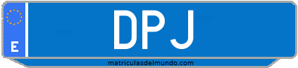 Matrícula de taxi DPJ