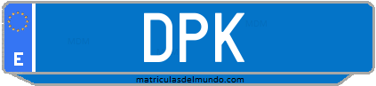 Matrícula de taxi DPK