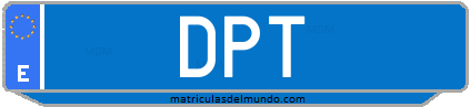 Matrícula de taxi DPT