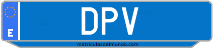 Matrícula de taxi DPV