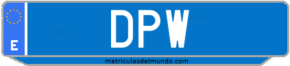 Matrícula de taxi DPW