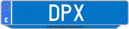 Matrícula de taxi DPX