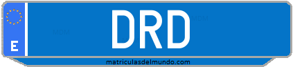 Matrícula de taxi DRD