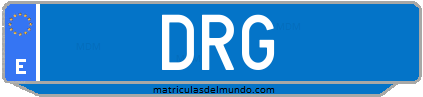 Matrícula de taxi DRG