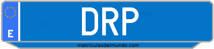 Matrícula de taxi DRP