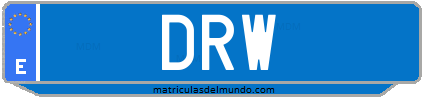 Matrícula de taxi DRW