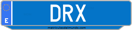 Matrícula de taxi DRX