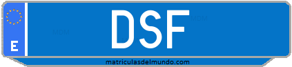 Matrícula de taxi DSF