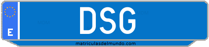 Matrícula de taxi DSG