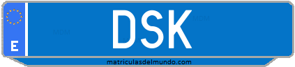 Matrícula de taxi DSK