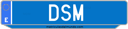 Matrícula de taxi DSM