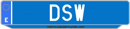 Matrícula de taxi DSW