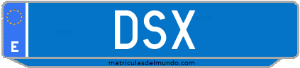 Matrícula de taxi DSX