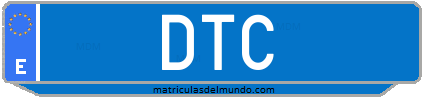 Matrícula de taxi DTC