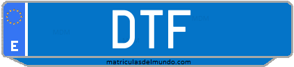 Matrícula de taxi DTF