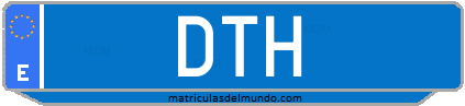 Matrícula de taxi DTH