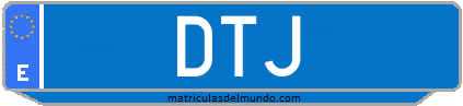 Matrícula de taxi DTJ