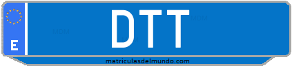 Matrícula de taxi DTT