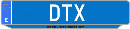 Matrícula de taxi DTX