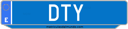 Matrícula de taxi DTY