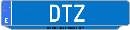 Matrícula de taxi DTZ