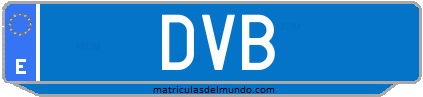 Matrícula de taxi DVB
