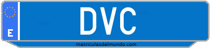 Matrícula de taxi DVC