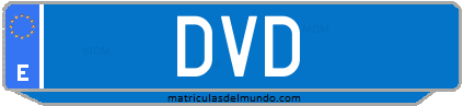 Matrícula de taxi DVD