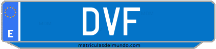 Matrícula de taxi DVF