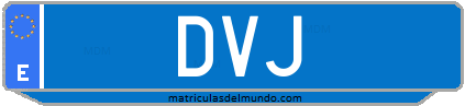 Matrícula de taxi DVJ