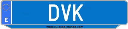 Matrícula de taxi DVK