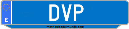 Matrícula de taxi DVP