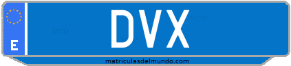 Matrícula de taxi DVX