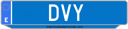 Matrícula de taxi DVY