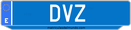 Matrícula de taxi DVZ