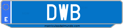 Matrícula de taxi DWB