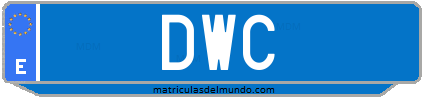 Matrícula de taxi DWC