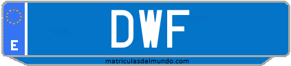 Matrícula de taxi DWF