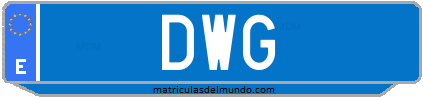 Matrícula de taxi DWG