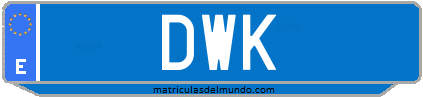 Matrícula de taxi DWK