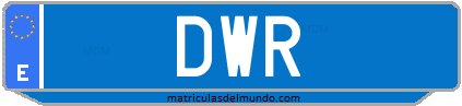 Matrícula de taxi DWR