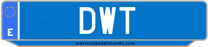 Matrícula de taxi DWT