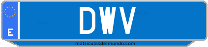 Matrícula de taxi DWV