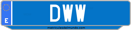 Matrícula de taxi DWW