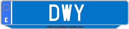 Matrícula de taxi DWY